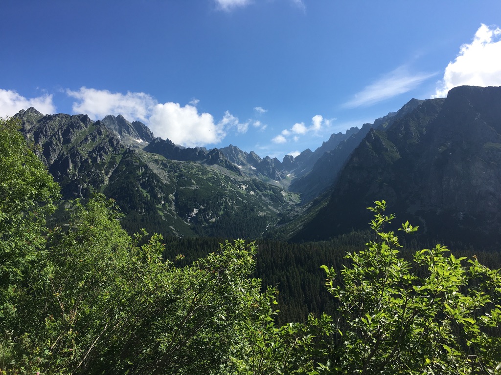 Vysoké Tatry mountains on a clear day