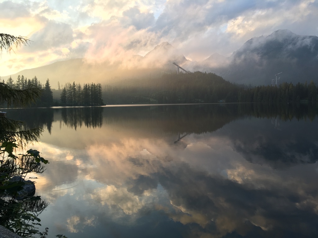 Štrbské Pleso mountain lake